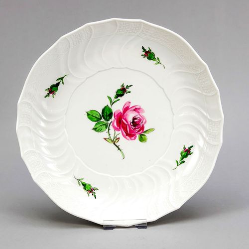 Null Round bowl, Meissen, mark 1850-1924, 2nd choice, form Neubrandenstein, poly&hellip;