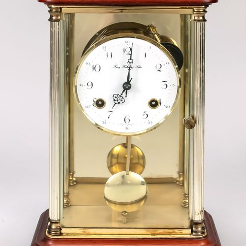 Null Table clock Franz Hermle & Sohn, 2nd half of the 20th century, three sides &hellip;