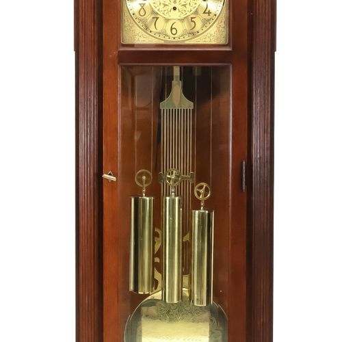 Null Floor standing clock modern 20th century, with fluted columns and gilded ca&hellip;