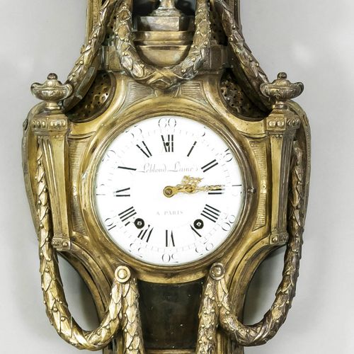Null Cartel clock in Louis-Seize style, 2nd half of the 19th century, brass, whi&hellip;
