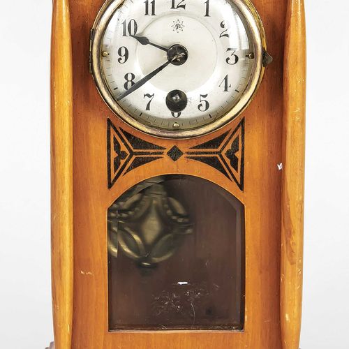 Null Junghans table clock, c. 1900, architectural design with pillar supported r&hellip;