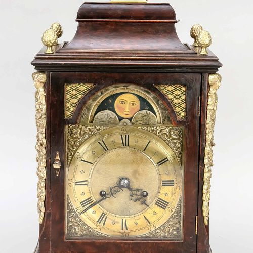 Null Wooden table clock, 2nd half of the 19th century, decorated with brass appl&hellip;