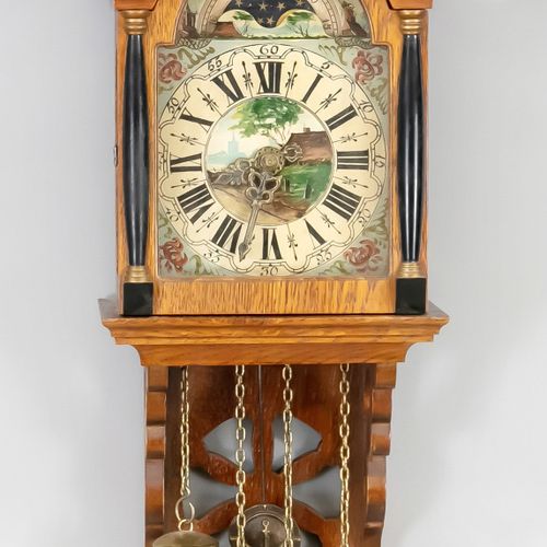 Null small Frisian half-case clock, 20th century, with ebonized partly gilded co&hellip;