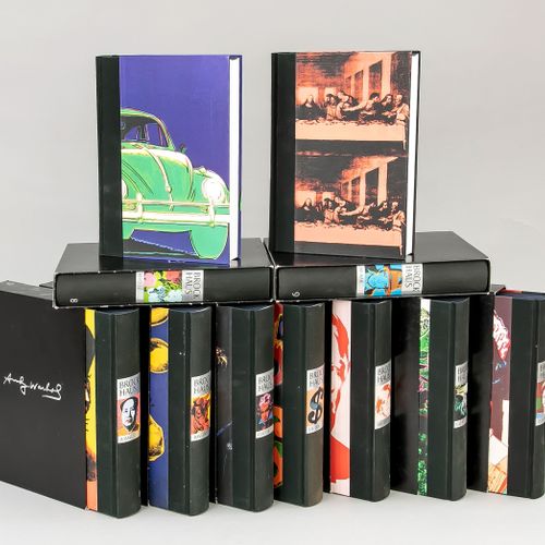 Null 布罗克豪斯15卷，莱比锡2001年，安迪-沃霍尔版，每卷都有滑套，每本25 x 17.5厘米。