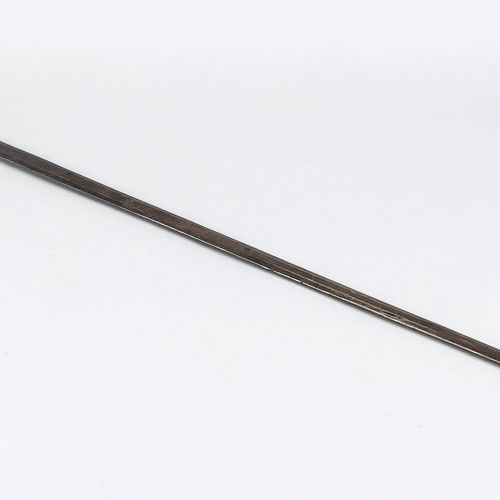 Rapière, 19ème/20ème siècle, lame en fer, poignée en laiton avec enroulement en &hellip;