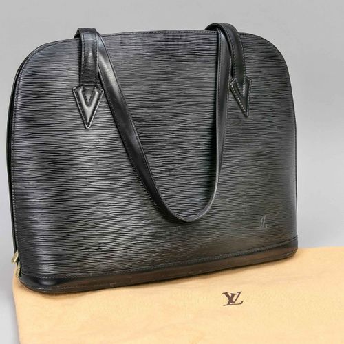 Null Louis Vuitton, Bolso Epi Noir Lussac, estructura negra de cuero epi repujad&hellip;