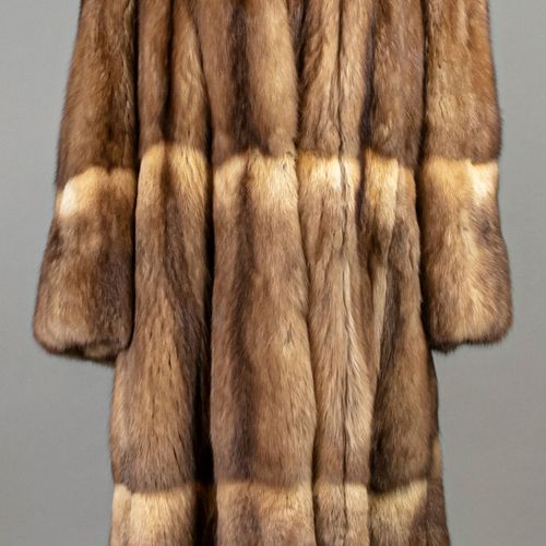 Null Manteau de zibeline pour femme, sans nom ni taille, doublure en soie