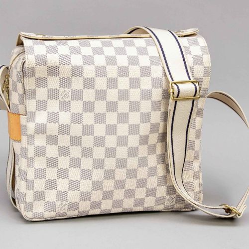 Null Louis Vuitton, Damier Azur Canvas Messenger Bag, tissu en coton caoutchouté&hellip;