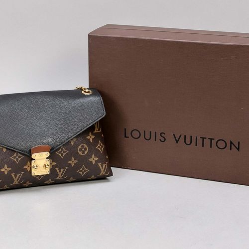Null Louis Vuitton, Monogram Canvas Pallas Chain Noir Bag, gummiertes Baumwoll-C&hellip;