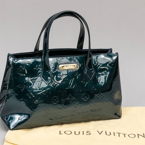 Null Louis Vuitton, Monogram Vernis Wilshire PM Verde Oscuro, charol brillante v&hellip;
