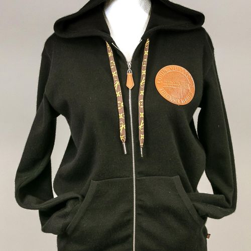 Null Louis Vuitton, Travel Kit Zip Up Hoodie, black women's hoodie made of cashm&hellip;