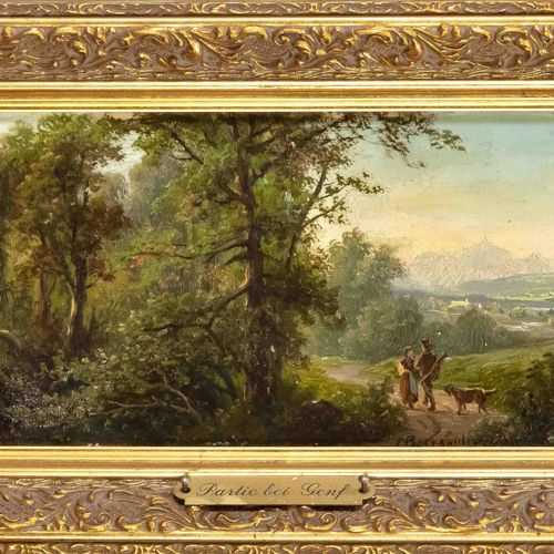Null Josef Burgaritzky (1836-1890), pittore austriaco di paesaggi, ''Partie bei &hellip;