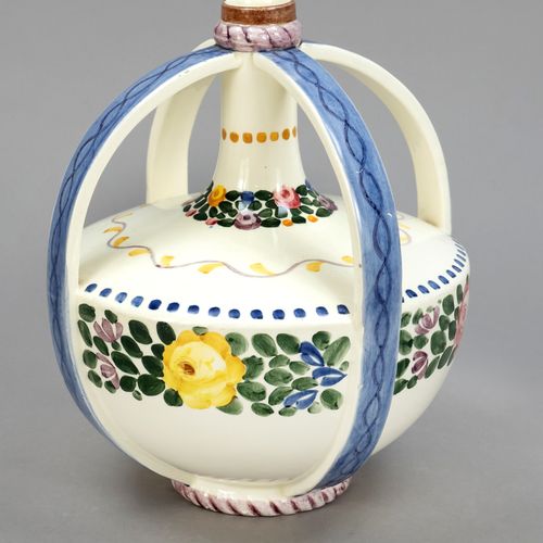 Vase à anse Art Nouveau, Autriche, vers 1900, signé G. Schmider, pied rond, corp&hellip;