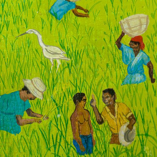 Ethiopia mixed media on canvas, framed, 50 x 66 cm