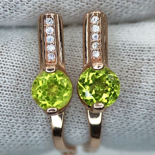 Pair of 925 silver earrings with peridots Color: vivid yellow / green - Origin: &hellip;
