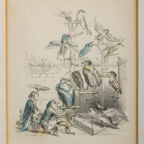 Grandville Jean Ignace Isidore Gérard Lot of five engravings nineteenth century,&hellip;