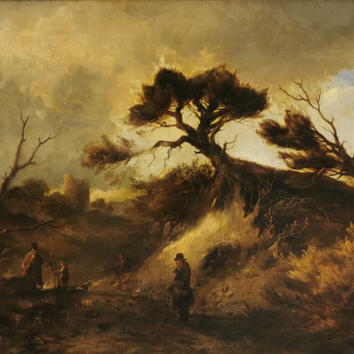 Johannes TAVENRAAT (1809 1881) 
Paysage par un temps orageux 
Huile sur toile si&hellip;