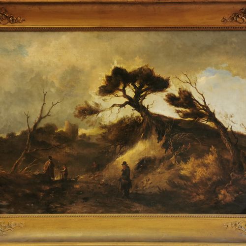 Johannes TAVENRAAT (1809 1881) 
Paysage par un temps orageux 
Huile sur toile si&hellip;