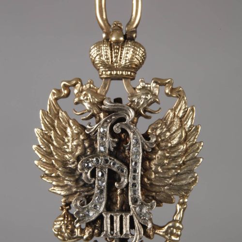 Null 
Pendentif avec aigle bicéphale
20e siècle, argent doré, poinçon 88 Zolotni&hellip;