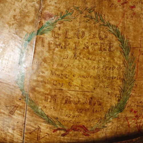Null 
Globe de table horizontal 
Fin 19e s., marqué Globo terrestre in Roma, piè&hellip;