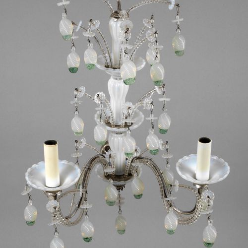 Null 
Wall lamp Murano
20th c., silvered baluster body, richly decorated by opal&hellip;