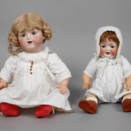 Null 
Deux poupées de tête en porcelaine comme bébés de caractère
Armand Marseil&hellip;
