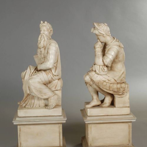 Null 
Pair of antique receptions
around 1900, unsigned, alabaster, one reception&hellip;