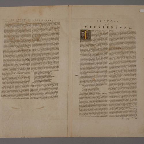 Null 
Johannes Janssonius, Carte gravée sur cuivre du Mecklembourg
en haut à dro&hellip;