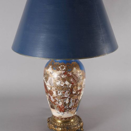 Null 
Large table lamp Satsuma
Early 20th century, unmarked, light colored body &hellip;