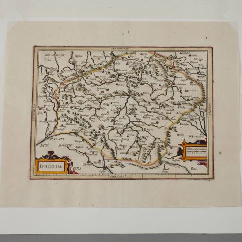 Null 
Matthäus Merian, carte gravée sur cuivre de la Bohême
en bas à gauche, boî&hellip;
