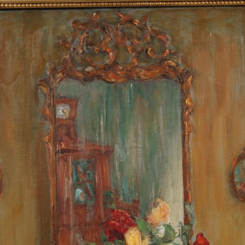 Null 
Rudolf Poeschmann, "At the mirror".
View into sunny, stately interior, wit&hellip;
