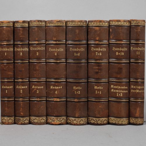 Null 
亚历山大-冯-洪堡特作品集
第1-11卷，1844-1859年的不同版本，由J.G.Cotta在斯图加特出版，尺寸为8°，每卷约300至最多575页&hellip;