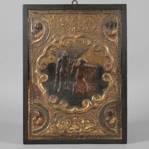 Null 
Piastra in rilievo intagliata
probabilmente Spagna, XVII secolo, legno int&hellip;