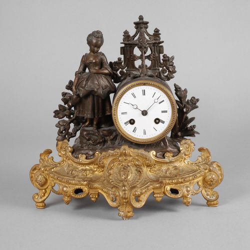 Null 
Figura pendolo
Francia, fine del XIX secolo, metallo fuso dorato e parzial&hellip;