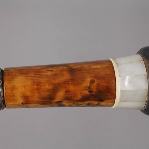 Null 
Walking stick mother-of-pearl
c. 1920, tapered, three-piece pommel of blac&hellip;