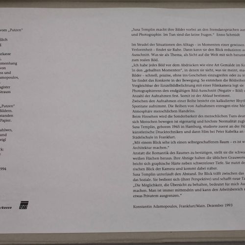 Null 
照片 苏萨-坦普林 
1994年左右，"Putzen "的leporello，"Putzen "系列照片中的九张照片，DIN A 4尺寸，有说明，状&hellip;