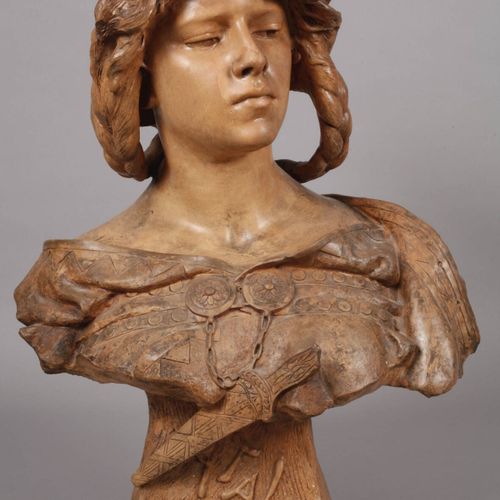 Null 
Richard de Aurili Terracotta Bust "Atala"
c. 1900, terracotta mat painted,&hellip;