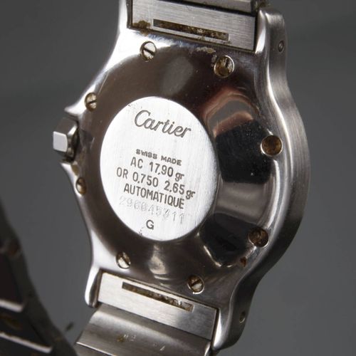 Null 
Cartier, reloj de pulsera de señora Santos Ronde Octagon.
C. 1990, acero y&hellip;