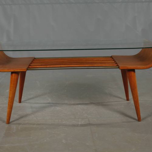 Null 
Table and bench
1950s, cherry veneered plywood and solid beech, the outer &hellip;