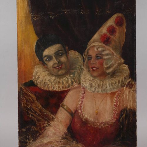 Null 
Pierrot and Colombina
Scene of the Commedia dell'arte with the unequal cou&hellip;