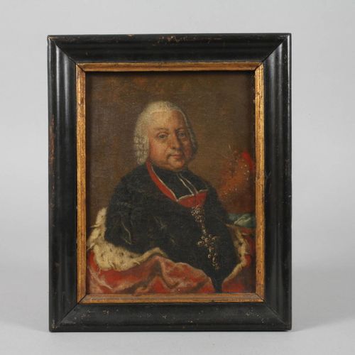 Null 
阿达尔伯特二世-冯-瓦尔德多尔夫的肖像
富尔达王子-主教的半身肖像，身穿朱红色毛皮，背景是胸前的十字架和他的斜肩，用尖笔细细描绘，布面油画，18世纪&hellip;