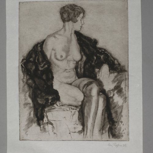 Null 
Heinz Hoffmeister, Desnudo femenino sentado.
Mujer semidesnuda, vestida só&hellip;