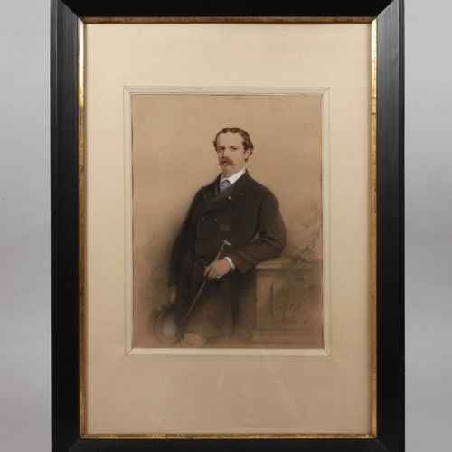 Null 
J. Schubert, Herrenportrait
fein gezeichnetes Bildnis eines elegant geklei&hellip;