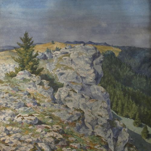 Baron von Fohlern, Near Gößweinstein summer view of a rock formation surrounded &hellip;