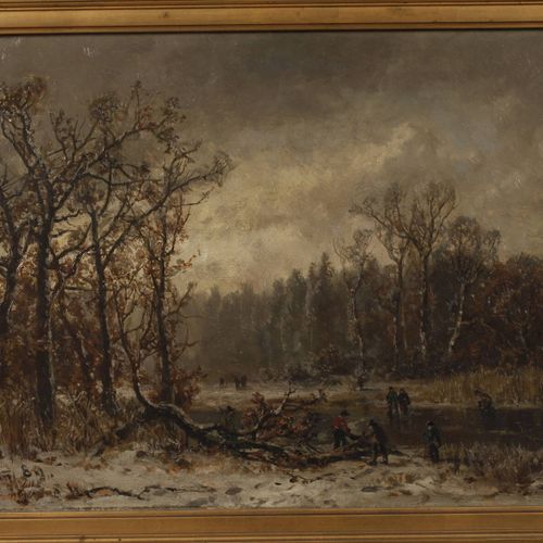 Null 
Adolf Stademann, ramasseur de bois au bord de la rivière
Paysage hivernal &hellip;