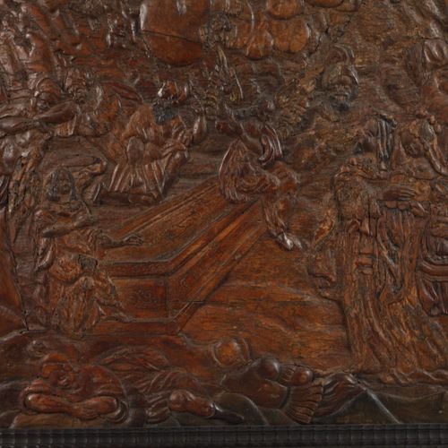 Null 
Relieve barroco de cuero
Siglo XVIII, cuero liso curtido marrón, elaborada&hellip;