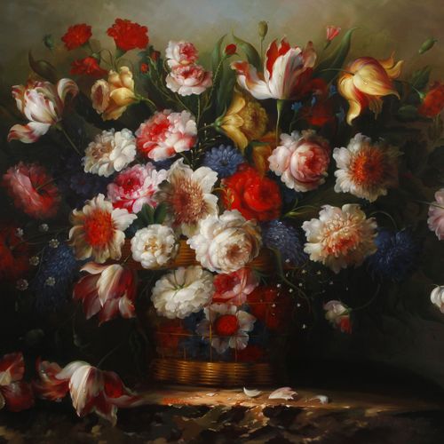 Null 
Flower still life
Lush still life of roses, tulips and daffodils in a bask&hellip;