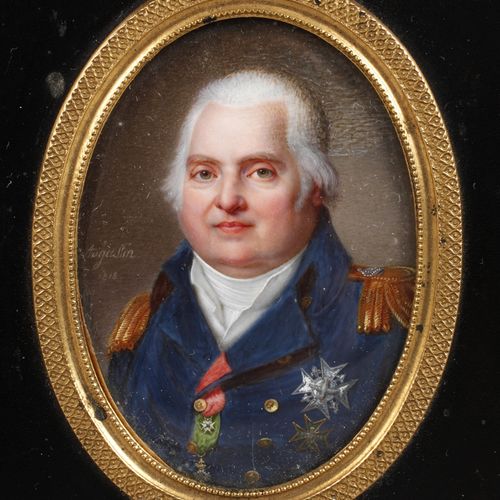 Null 
Jean Baptiste Augustin, Portrait of King Louis XVIII
Miniature portrait as&hellip;
