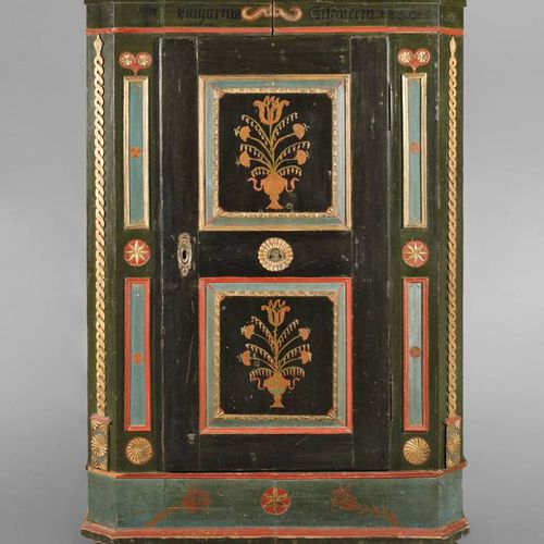 Null armoire paysanne peinte 1836
datée à l'avant, large corps à une porte, divi&hellip;