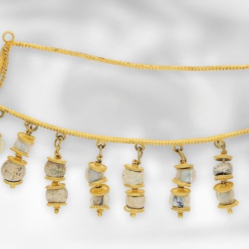 Null Necklace: probably an antique necklace middle part, 18K gold, Afghanistan, &hellip;